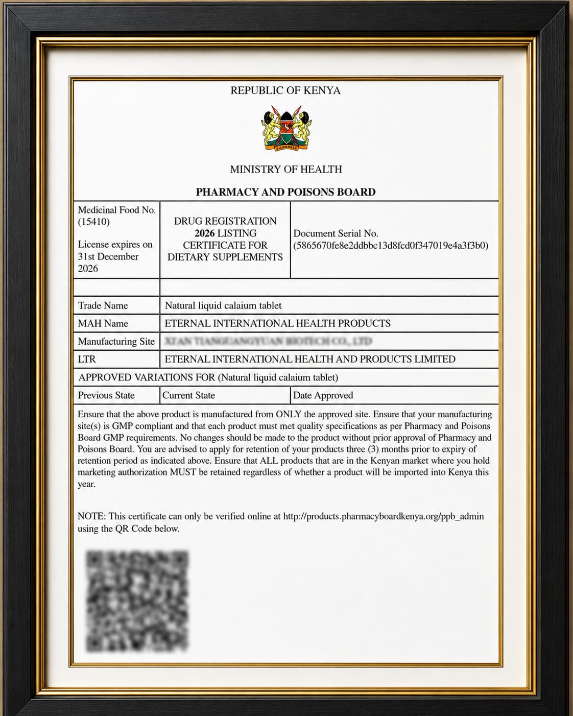 Ministry of Health Permit